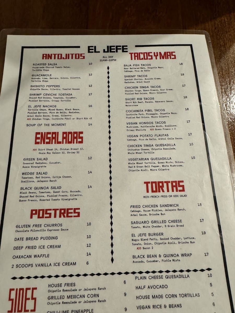 El Jefe Desert Cantina Menu - Image 5
